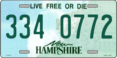 NH license plate 3340772