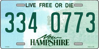 NH license plate 3340773