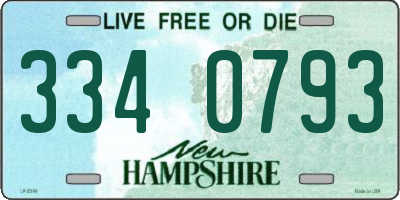 NH license plate 3340793