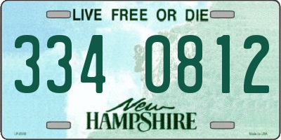 NH license plate 3340812