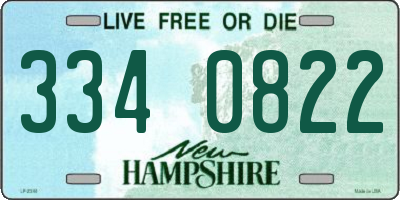 NH license plate 3340822