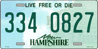 NH license plate 3340827