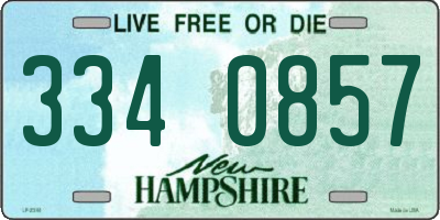 NH license plate 3340857
