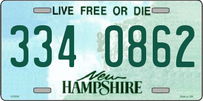 NH license plate 3340862