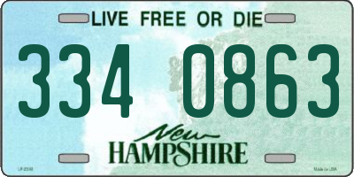 NH license plate 3340863
