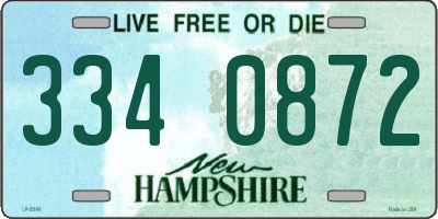 NH license plate 3340872