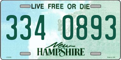 NH license plate 3340893