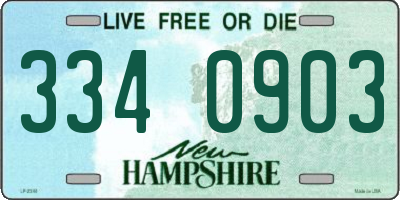 NH license plate 3340903