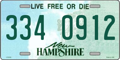 NH license plate 3340912