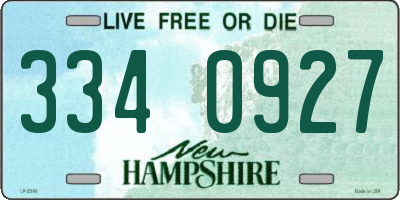 NH license plate 3340927
