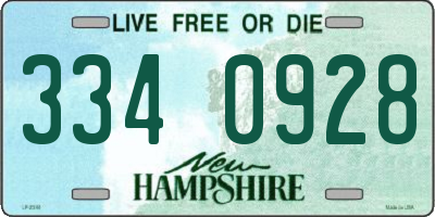 NH license plate 3340928