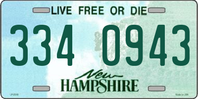 NH license plate 3340943