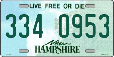 NH license plate 3340953