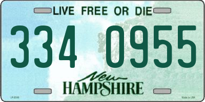 NH license plate 3340955
