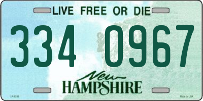 NH license plate 3340967