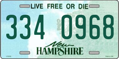 NH license plate 3340968