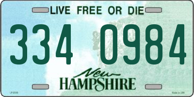 NH license plate 3340984