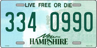 NH license plate 3340990