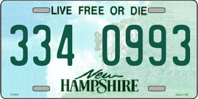 NH license plate 3340993