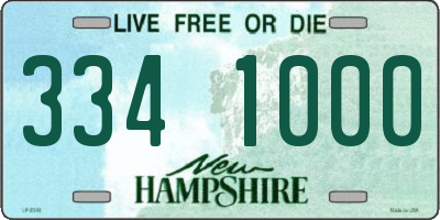 NH license plate 3341000