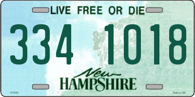 NH license plate 3341018