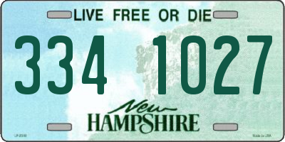 NH license plate 3341027