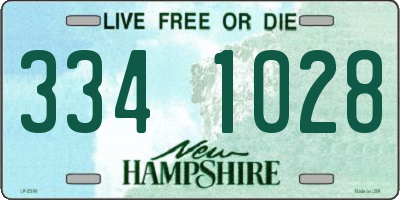 NH license plate 3341028