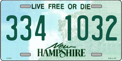NH license plate 3341032