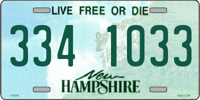 NH license plate 3341033