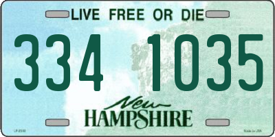 NH license plate 3341035