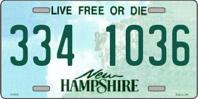 NH license plate 3341036