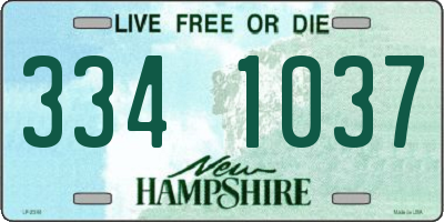 NH license plate 3341037