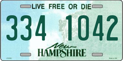 NH license plate 3341042