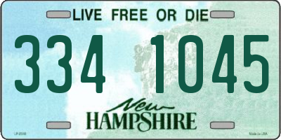 NH license plate 3341045