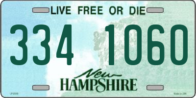 NH license plate 3341060