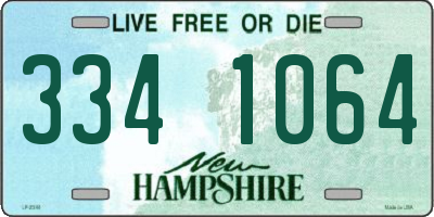 NH license plate 3341064