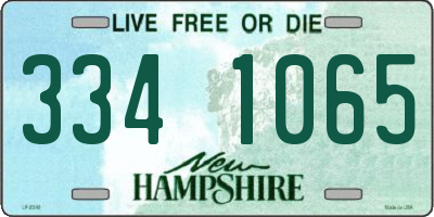 NH license plate 3341065