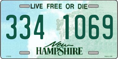 NH license plate 3341069