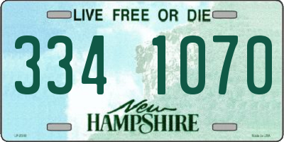 NH license plate 3341070