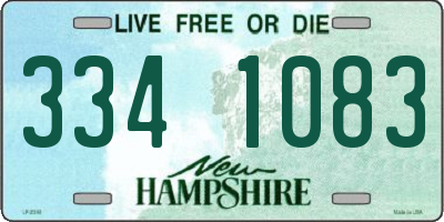 NH license plate 3341083