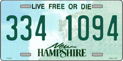 NH license plate 3341094