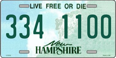 NH license plate 3341100