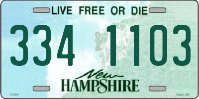 NH license plate 3341103