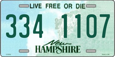 NH license plate 3341107