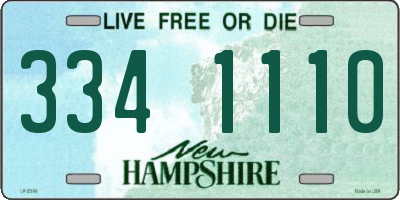 NH license plate 3341110