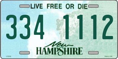 NH license plate 3341112