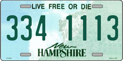 NH license plate 3341113