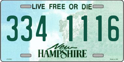 NH license plate 3341116