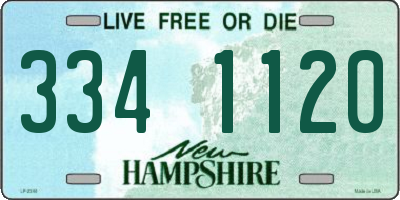 NH license plate 3341120
