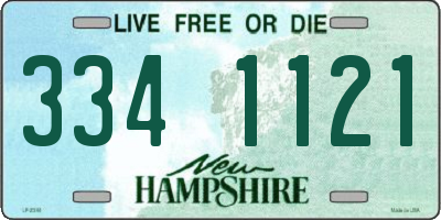NH license plate 3341121